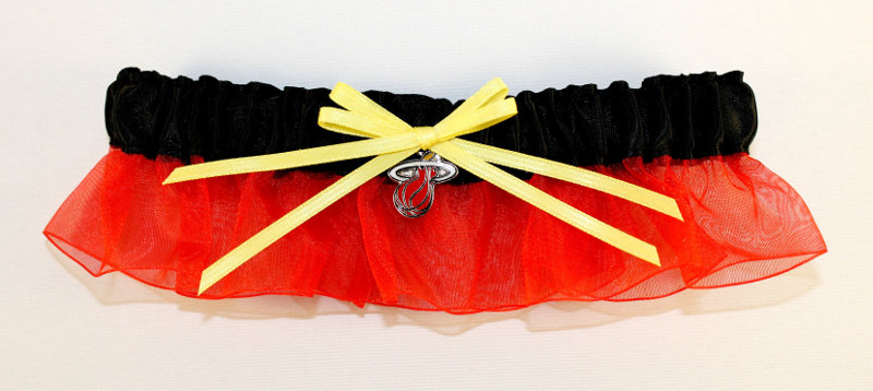 Miami Heat Inspired Garter with Licensed Charm